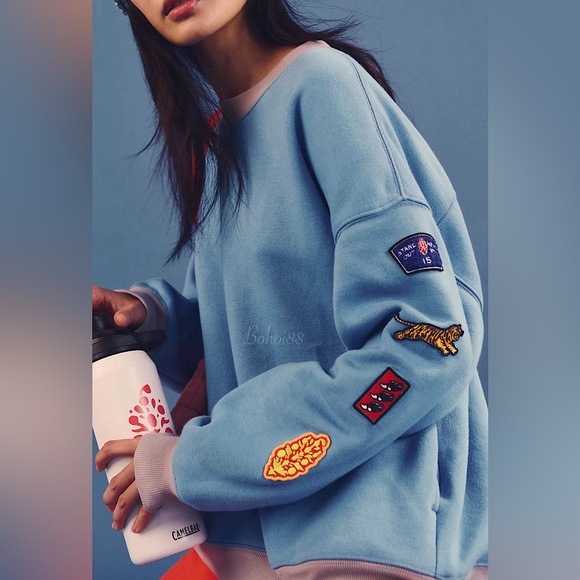 NEW Free People All Star Patch Pullover - Picture 2 of 7